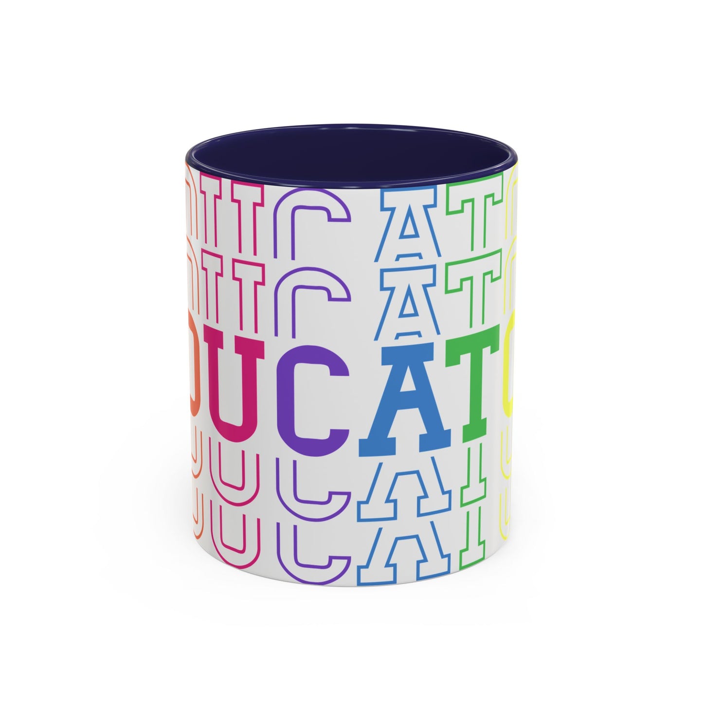 Colorful Educational Accent Coffee Mug - Perfect for Teachers, Graduates, Everyday Use, Gifts for Any Occasion