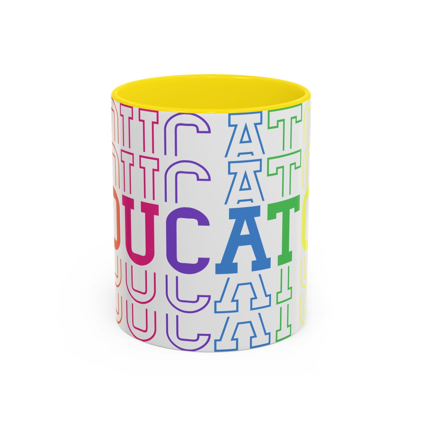 Colorful Educational Accent Coffee Mug - Perfect for Teachers, Graduates, Everyday Use, Gifts for Any Occasion