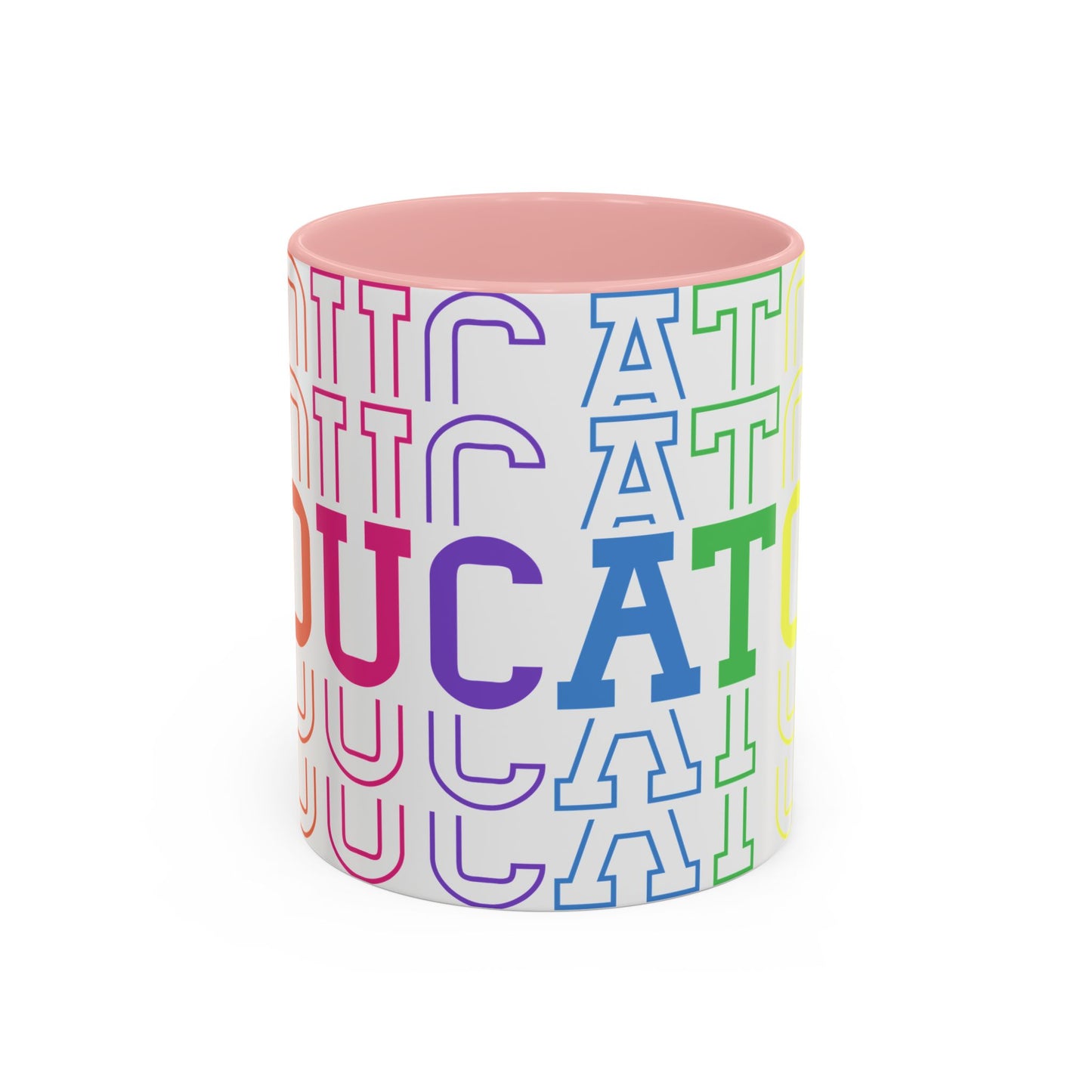 Colorful Educational Accent Coffee Mug - Perfect for Teachers, Graduates, Everyday Use, Gifts for Any Occasion