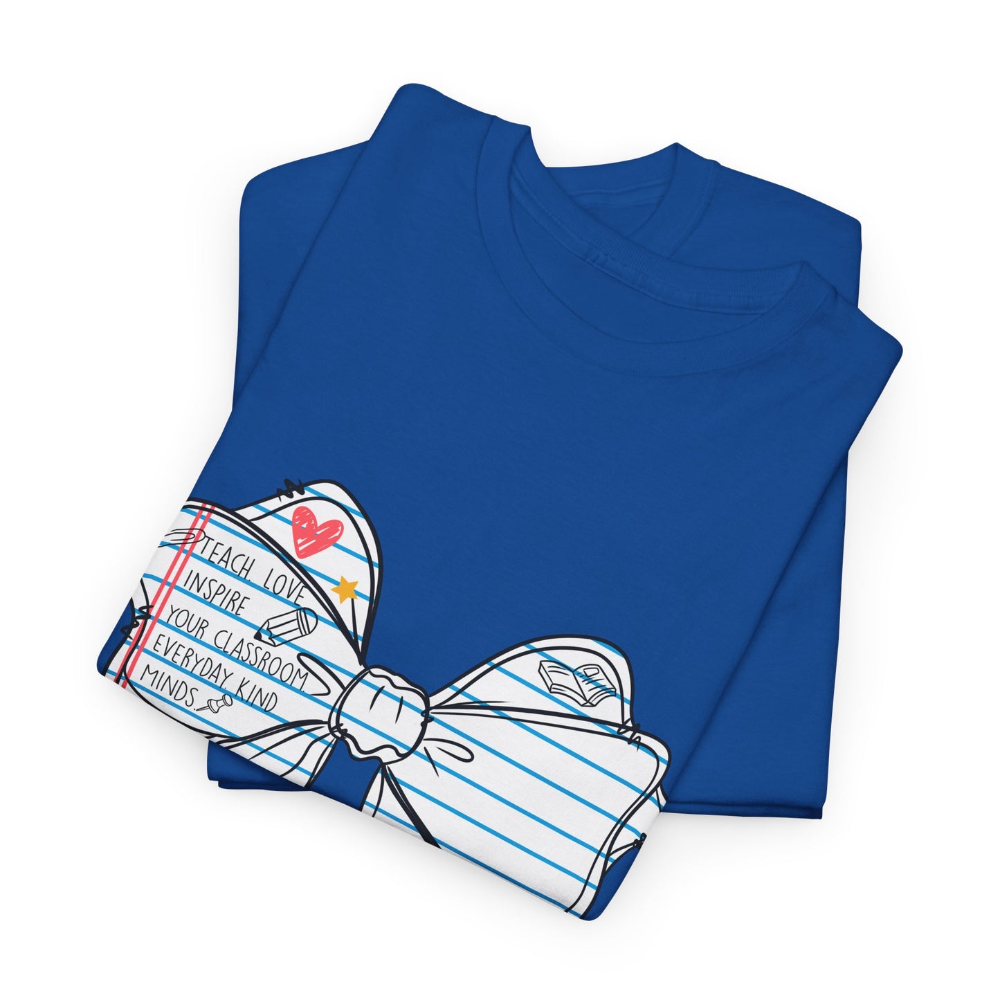 Teach. Love. Inspire. Notebook Bow Shirt (Personalized Option Available)