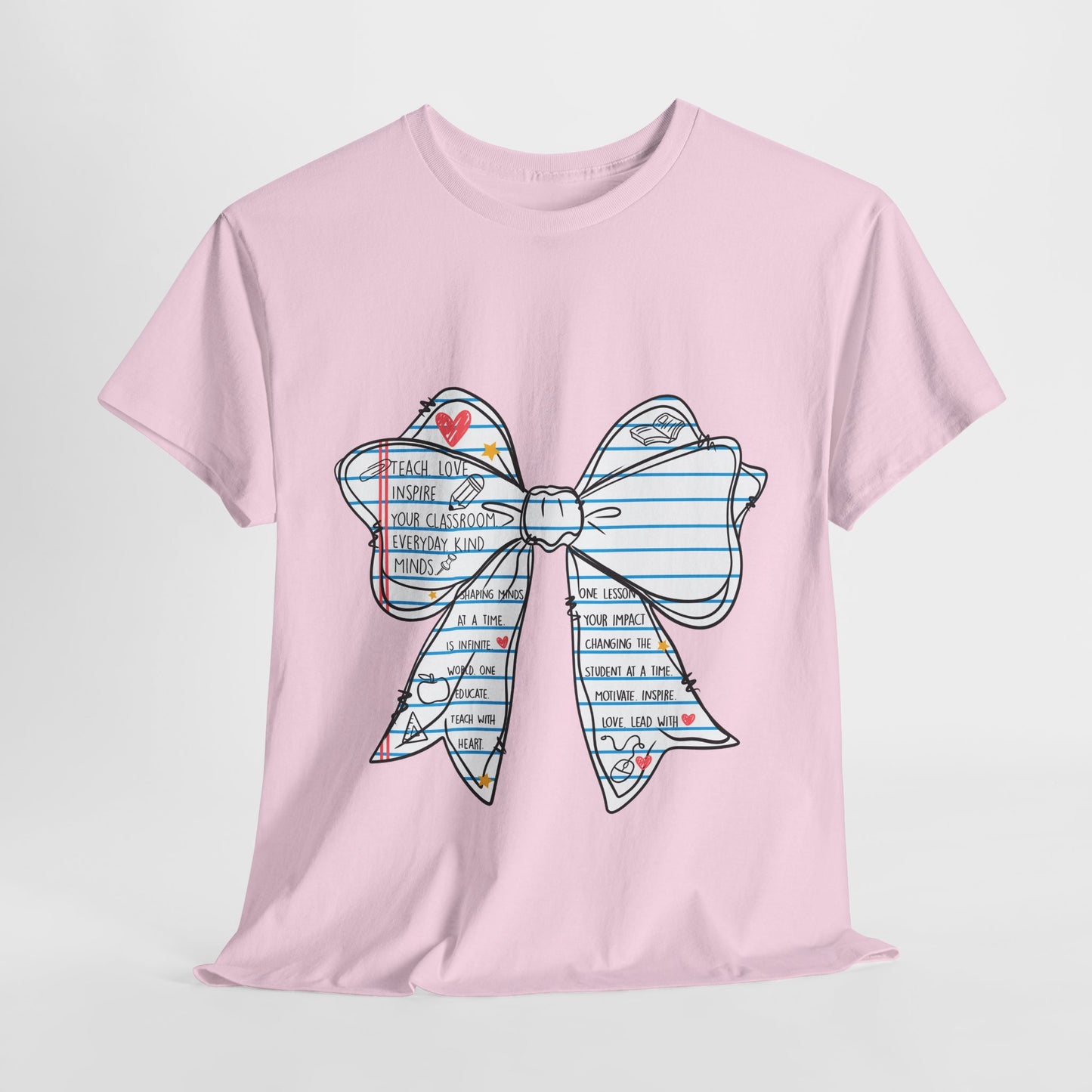 Teach. Love. Inspire. Notebook Bow Shirt (Personalized Option Available)