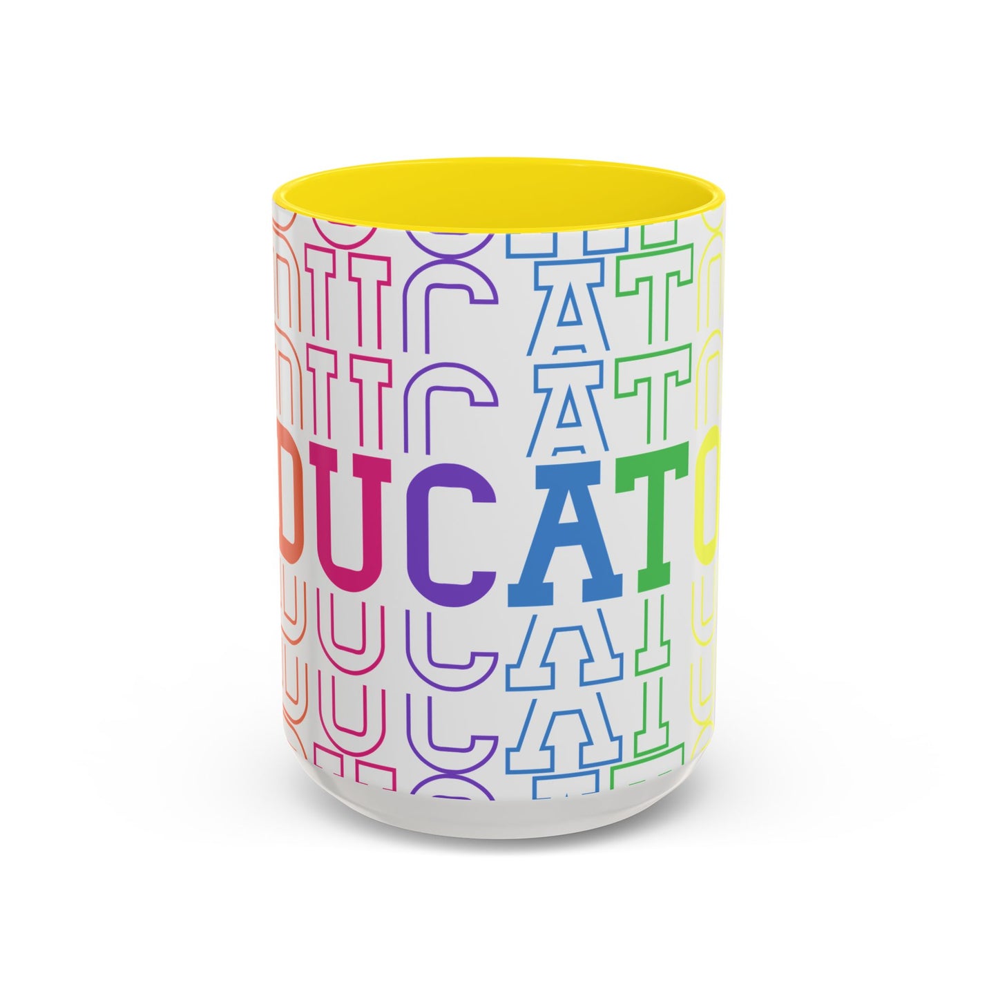 Colorful Educational Accent Coffee Mug - Perfect for Teachers, Graduates, Everyday Use, Gifts for Any Occasion