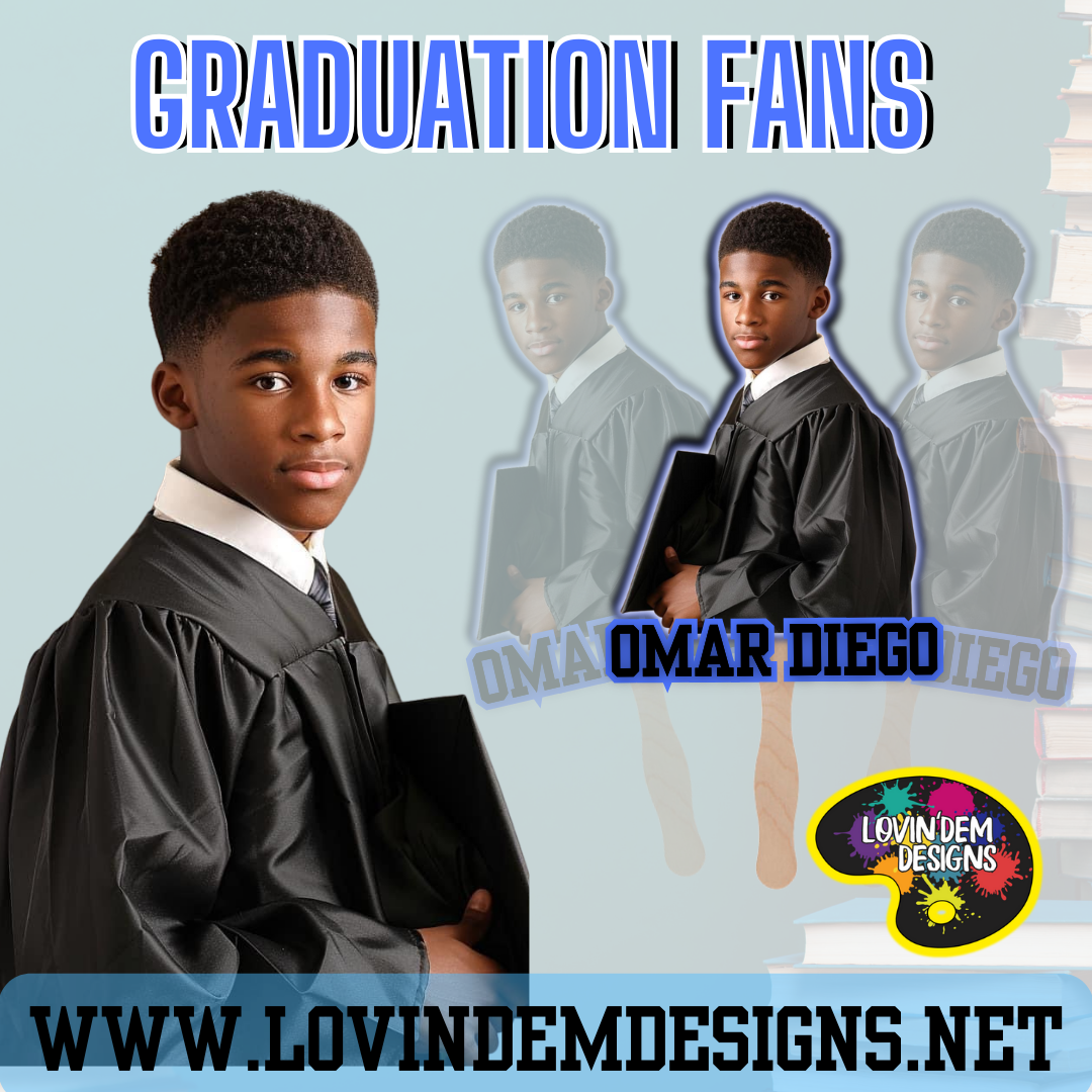 Digital Grad Fan Editable Mockup