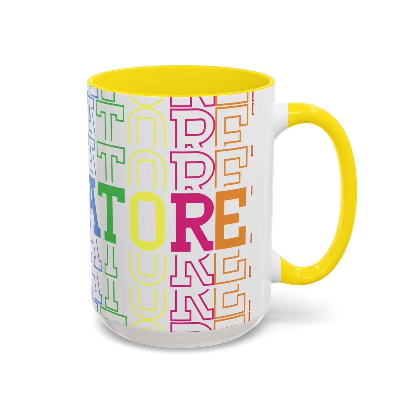 Colorful Educational Accent Coffee Mug - Perfect for Teachers, Graduates, Everyday Use, Gifts for Any Occasion