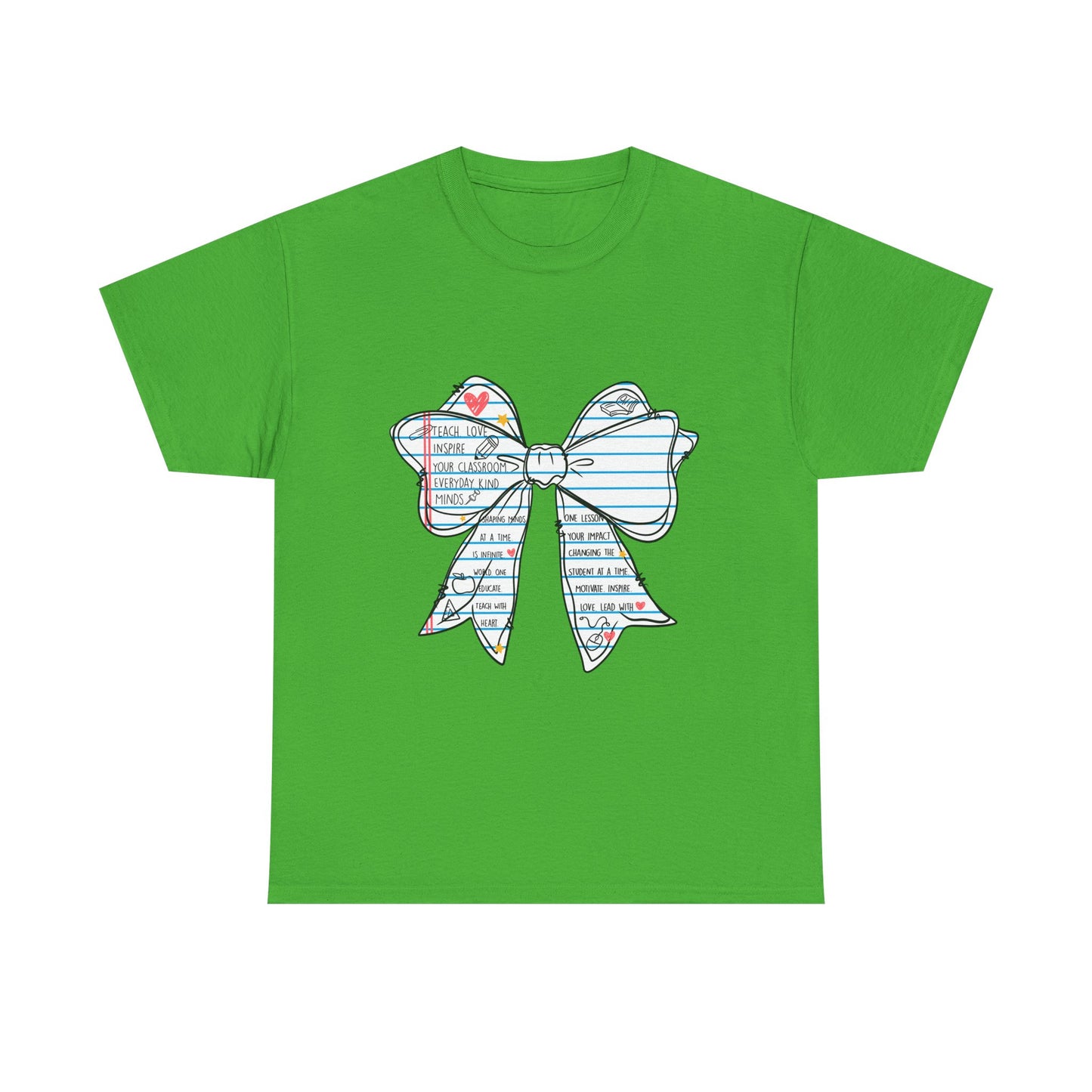 Teach. Love. Inspire. Notebook Bow Shirt (Personalized Option Available)