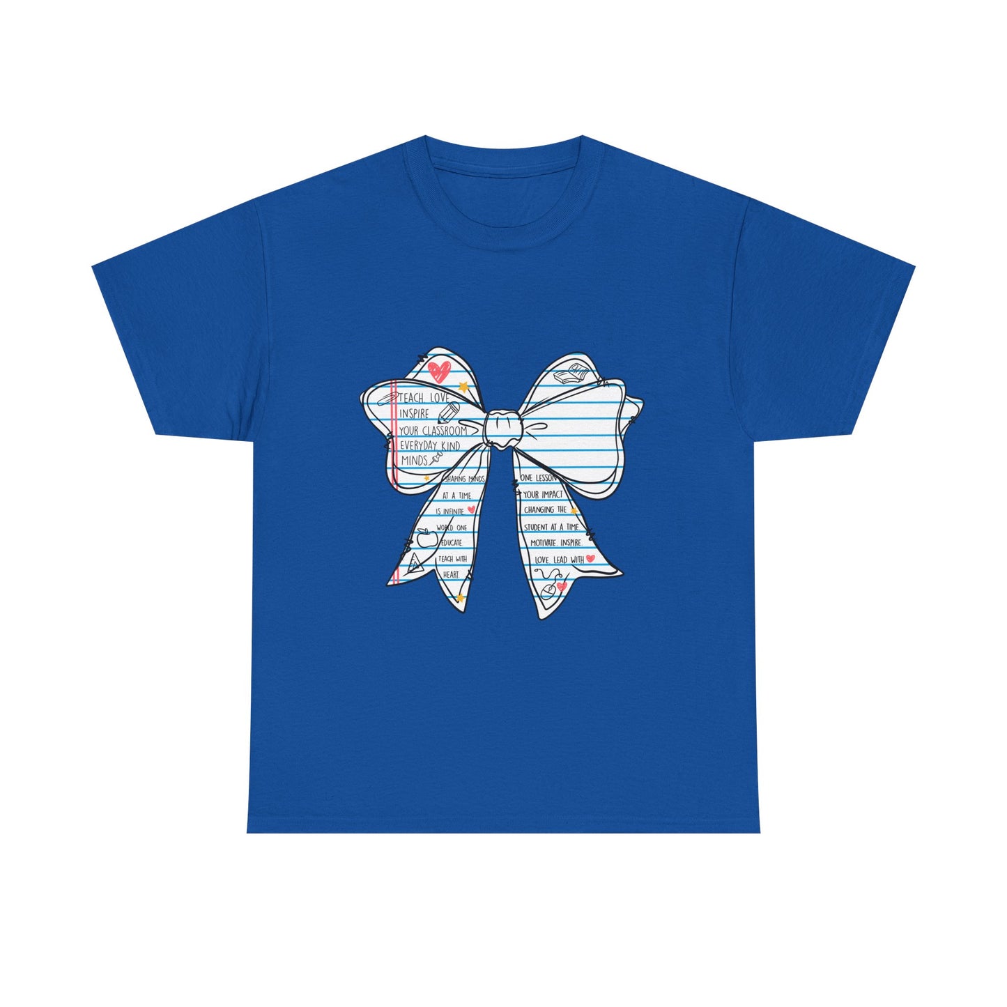 Teach. Love. Inspire. Notebook Bow Shirt (Personalized Option Available)