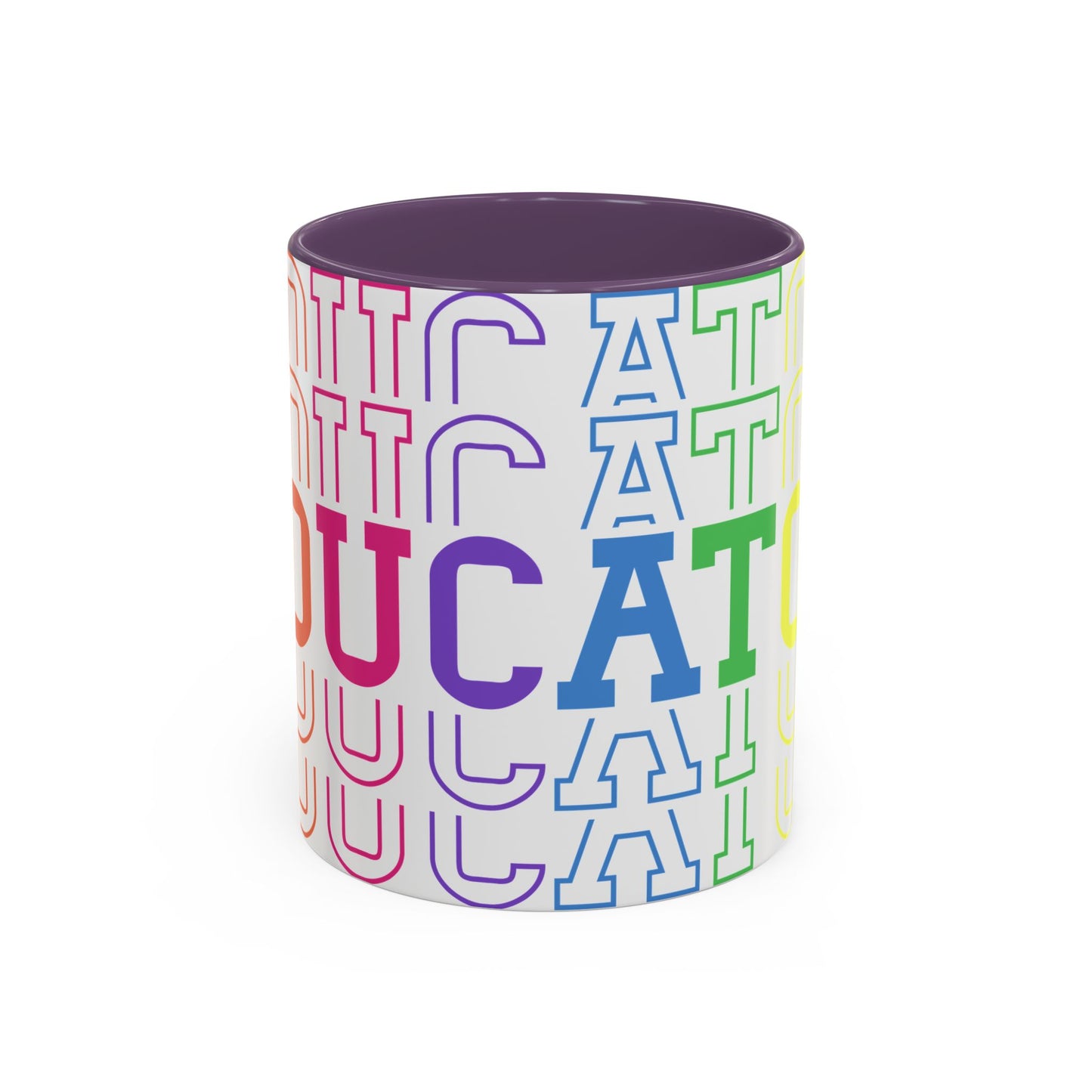 Colorful Educational Accent Coffee Mug - Perfect for Teachers, Graduates, Everyday Use, Gifts for Any Occasion