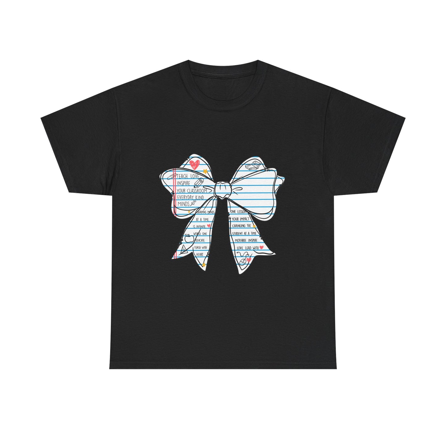 Teach. Love. Inspire. Notebook Bow Shirt (Personalized Option Available)