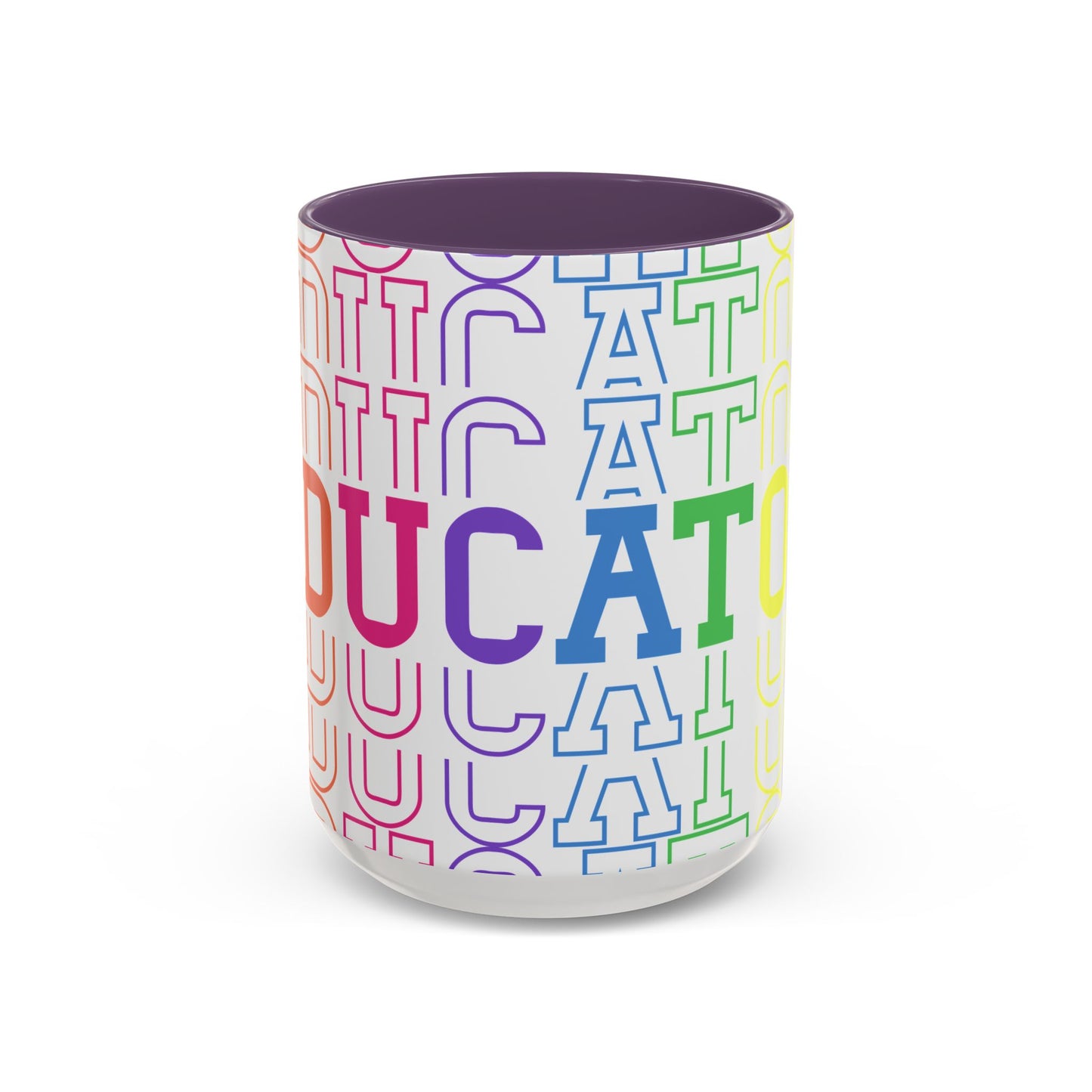Colorful Educational Accent Coffee Mug - Perfect for Teachers, Graduates, Everyday Use, Gifts for Any Occasion