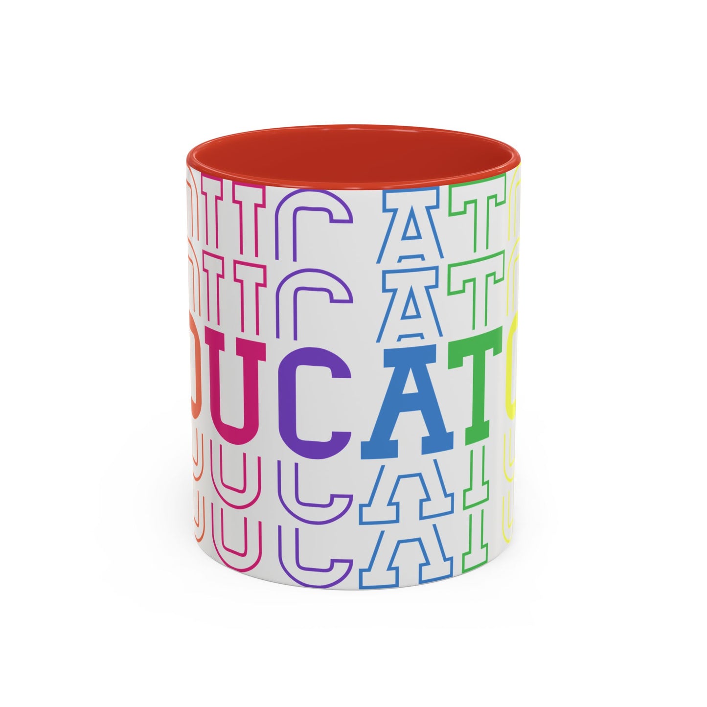 Colorful Educational Accent Coffee Mug - Perfect for Teachers, Graduates, Everyday Use, Gifts for Any Occasion