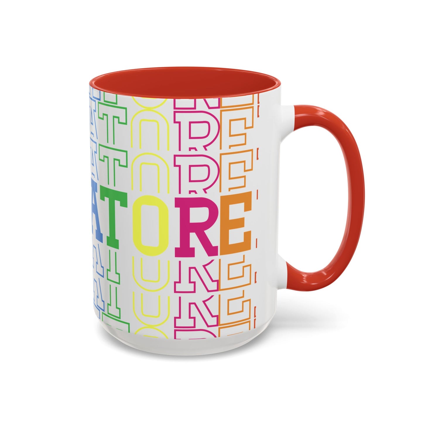 Colorful Educational Accent Coffee Mug - Perfect for Teachers, Graduates, Everyday Use, Gifts for Any Occasion