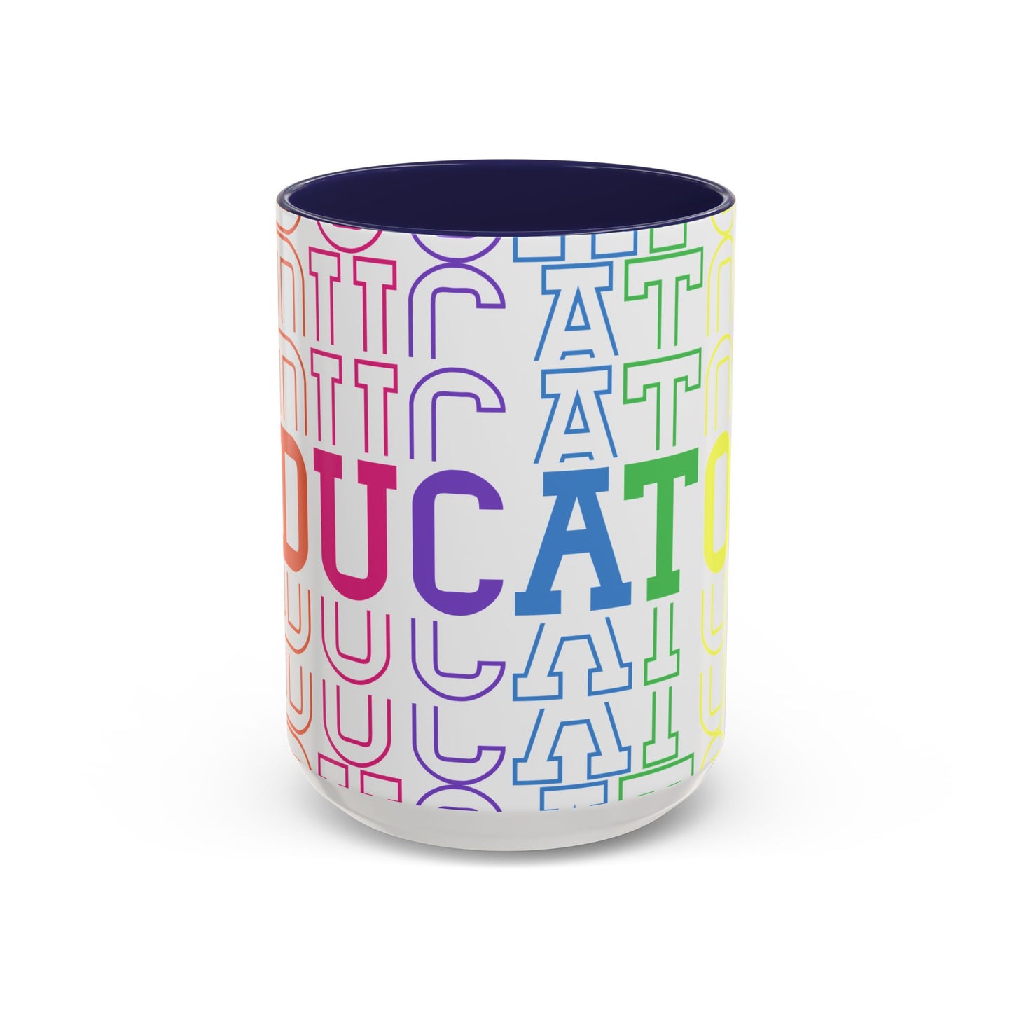 Colorful Educational Accent Coffee Mug - Perfect for Teachers, Graduates, Everyday Use, Gifts for Any Occasion