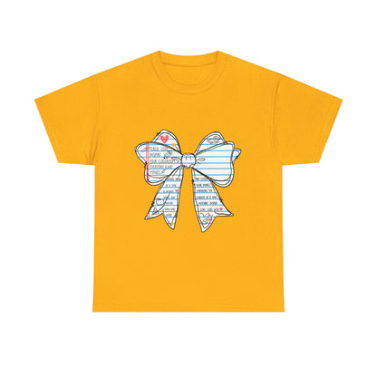Teach. Love. Inspire. Notebook Bow Shirt (Personalized Option Available)