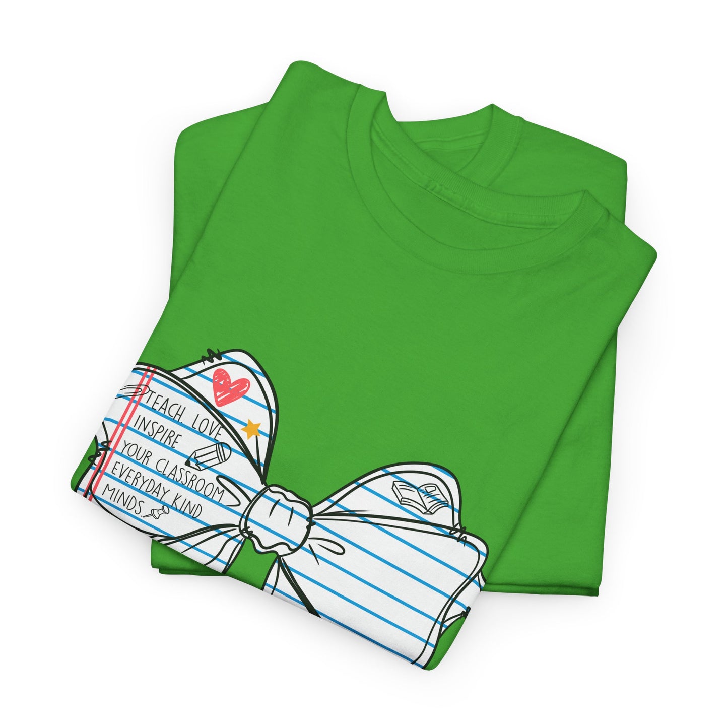Teach. Love. Inspire. Notebook Bow Shirt (Personalized Option Available)