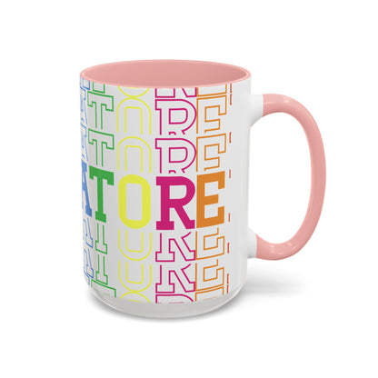 Colorful Educational Accent Coffee Mug - Perfect for Teachers, Graduates, Everyday Use, Gifts for Any Occasion