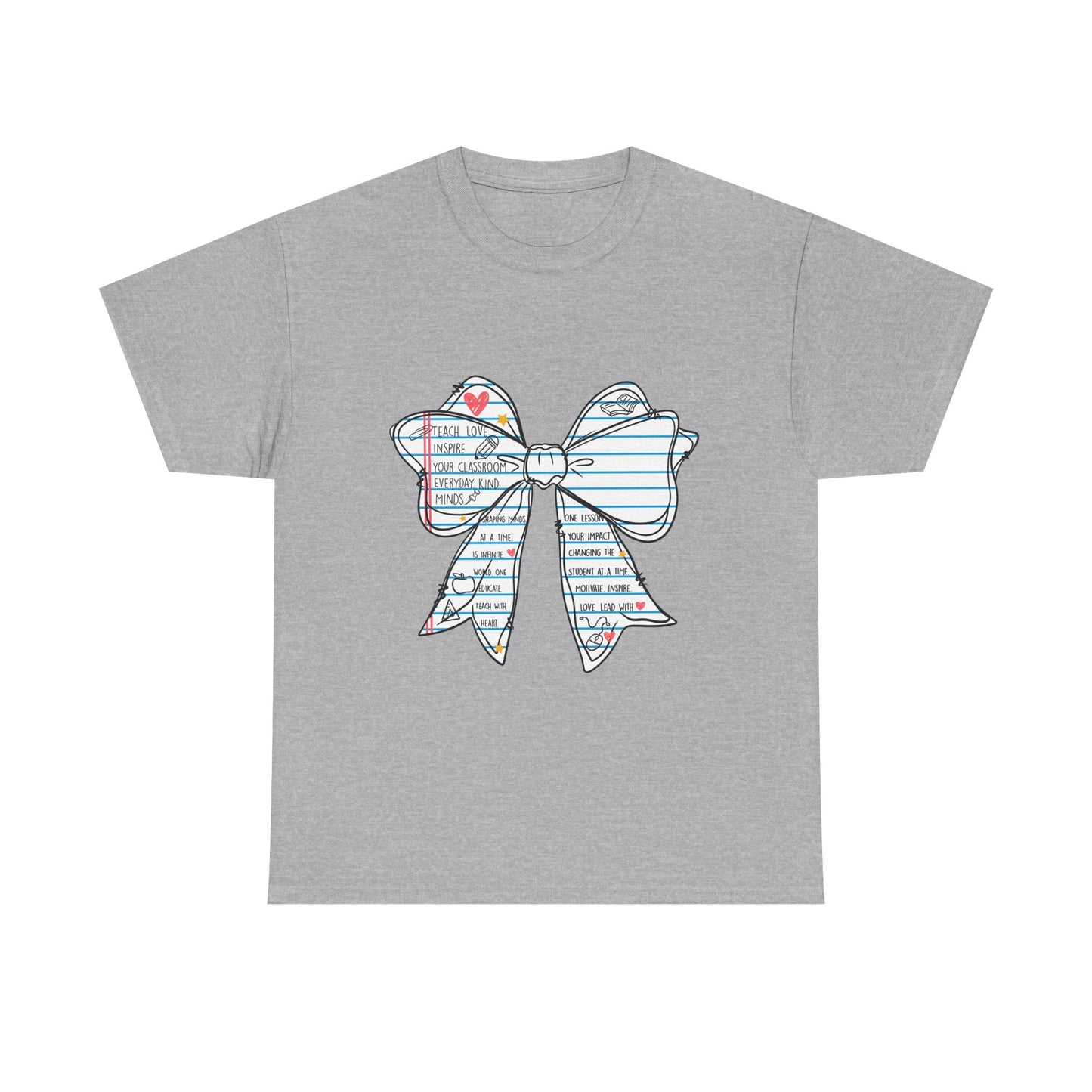 Teach. Love. Inspire. Notebook Bow Shirt (Personalized Option Available)