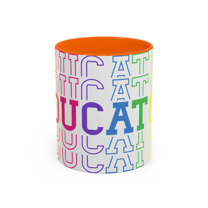 Colorful Educational Accent Coffee Mug - Perfect for Teachers, Graduates, Everyday Use, Gifts for Any Occasion