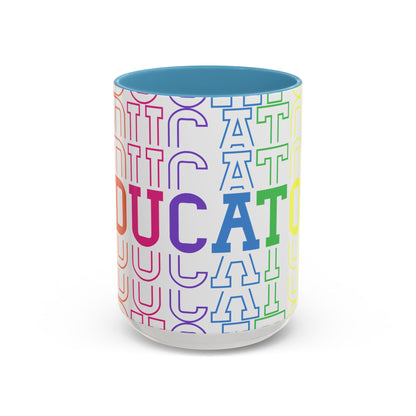 Colorful Educational Accent Coffee Mug - Perfect for Teachers, Graduates, Everyday Use, Gifts for Any Occasion