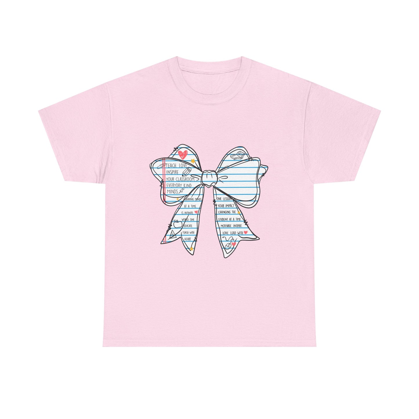 Teach. Love. Inspire. Notebook Bow Shirt (Personalized Option Available)