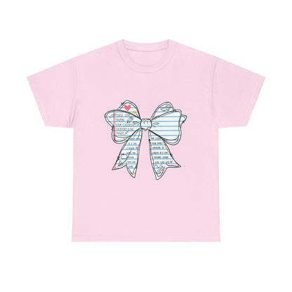 Teach. Love. Inspire. Notebook Bow Shirt (Personalized Option Available)