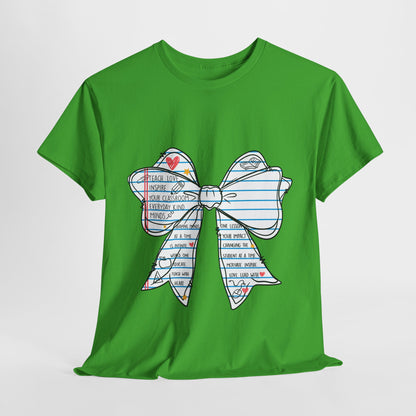 Teach. Love. Inspire. Notebook Bow Shirt (Personalized Option Available)