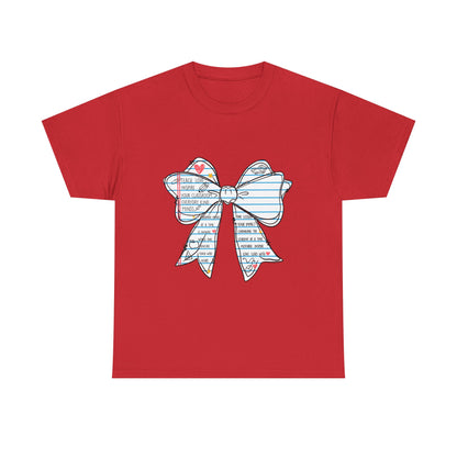 Teach. Love. Inspire. Notebook Bow Shirt (Personalized Option Available)