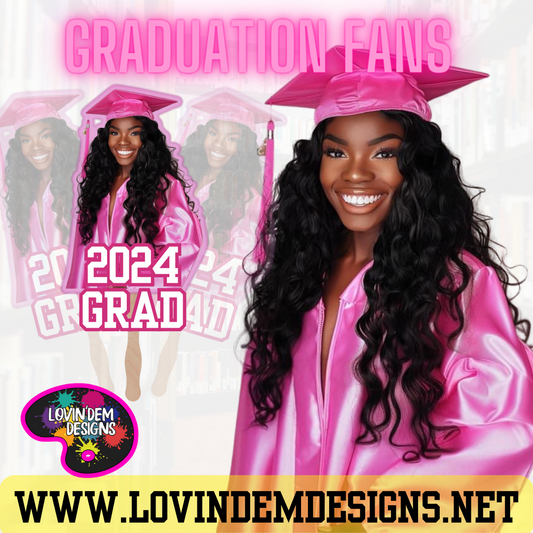 Digital Grad Fan Editable Mockup