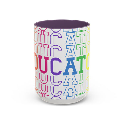 Colorful Educational Accent Coffee Mug - Perfect for Teachers, Graduates, Everyday Use, Gifts for Any Occasion