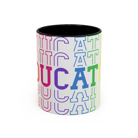 Colorful Educational Accent Coffee Mug - Perfect for Teachers, Graduates, Everyday Use, Gifts for Any Occasion