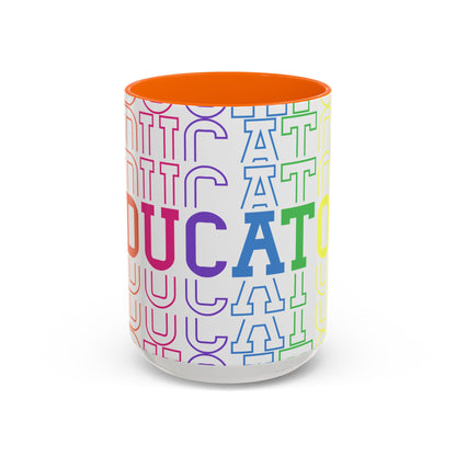Colorful Educational Accent Coffee Mug - Perfect for Teachers, Graduates, Everyday Use, Gifts for Any Occasion