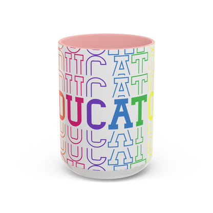 Colorful Educational Accent Coffee Mug - Perfect for Teachers, Graduates, Everyday Use, Gifts for Any Occasion