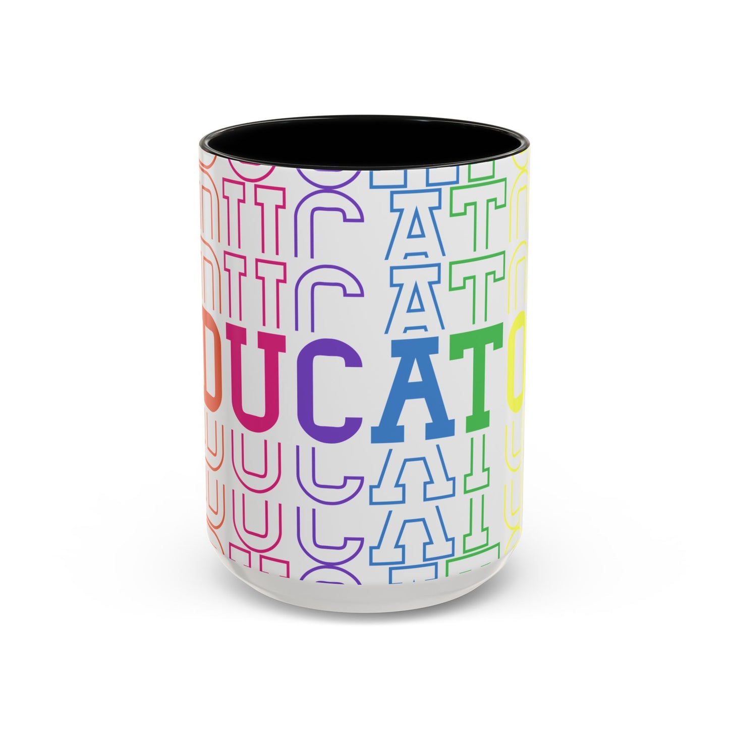 Colorful Educational Accent Coffee Mug - Perfect for Teachers, Graduates, Everyday Use, Gifts for Any Occasion