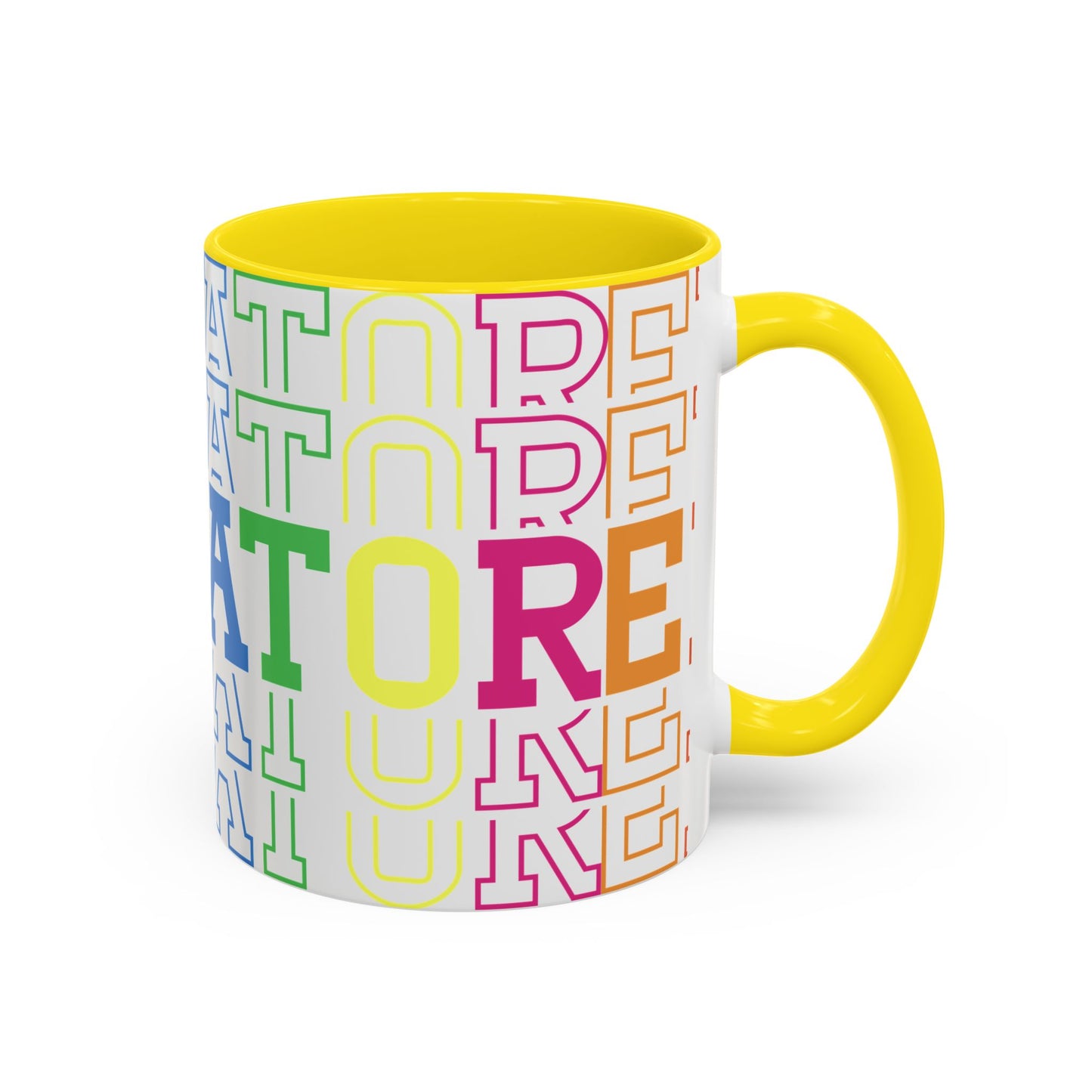 Colorful Educational Accent Coffee Mug - Perfect for Teachers, Graduates, Everyday Use, Gifts for Any Occasion