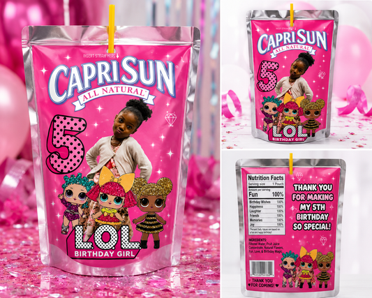 Custom Capri Sun Labels